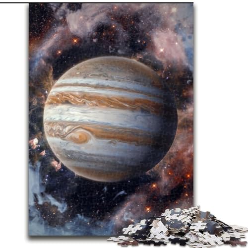 Puzzle 1000 Teile für Erwachsene, Jupiter-Puzzle aus Holz, anspruchsvolles Denkspiel für Teenager, interaktives Familienspiel, 1000 Teile(50x75cm) von RZFWJL