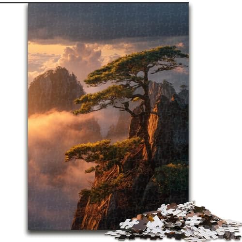 Puzzle 1000 Teile für Erwachsene, Kiefern auf der Klippe, Puzzle, Familienaktivitätsspiel für Teenager, anspruchsvolles Denkspiel, 50x75cm von RZFWJL