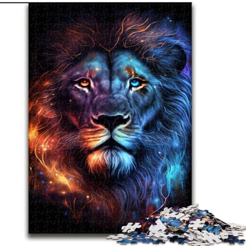 Puzzle 1000 Teile für Erwachsene, Löwen-Puzzle aus Holz, anspruchsvolles Denkspiel für Teenager, unterhaltsames interaktives Spiel für die ganze Familie, 1000 Teile(50x75cm) von RZFWJL