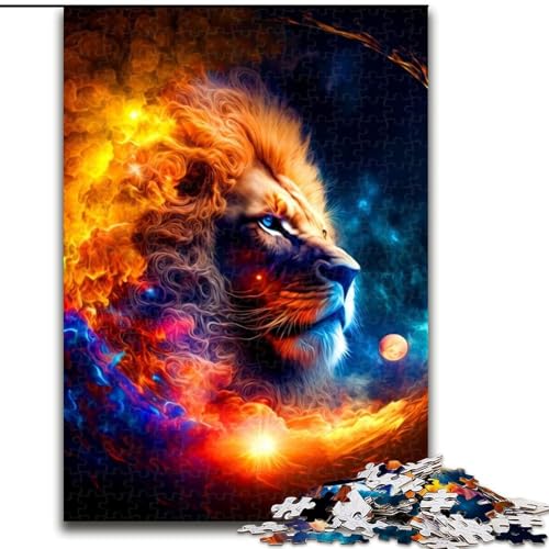 Puzzle 1000 Teile für Erwachsene, Löwen-Puzzle aus Pappe, anspruchsvolles Denkspiel für Teenager, unterhaltsames interaktives Spiel für die ganze Familie, 1000 Teile(26x38cm) von RZFWJL