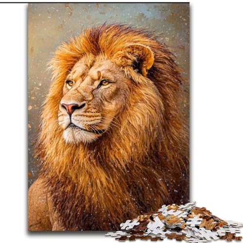 Puzzle 1000 Teile für Erwachsene, Löwenkunst, Lernspielzeug, einzigartige Geburtstags- und Geschenkideen für Kinder ab 14 Jahren (Größe 50x75cm) von RZFWJL