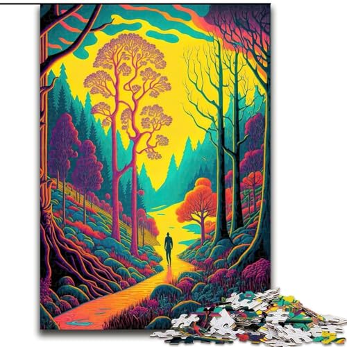 Puzzle 1000 Teile für Erwachsene, Neon-Landschaftspuzzle, aus Pappe, perfekt für Teenager und Sammler, ideale Heimdekoration und Reisegeschenk, 1000 Teile(26x38cm) von RZFWJL