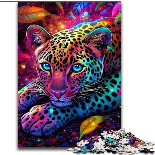 Puzzle 1000 Teile für Erwachsene, Neon-Leoparden-Puzzle für die Heimdekoration, ideales Weihnachts- und Neujahrsgeschenk für Teenager, 50x75cm Puzzle 1000 Teile für Erwachsene, Neon-Leoparden-Puzzle für die Heimdekoration, ideales Weihnachts- und Neujahrsgeschenk für Teenager, 50x75cm von RZFWJL