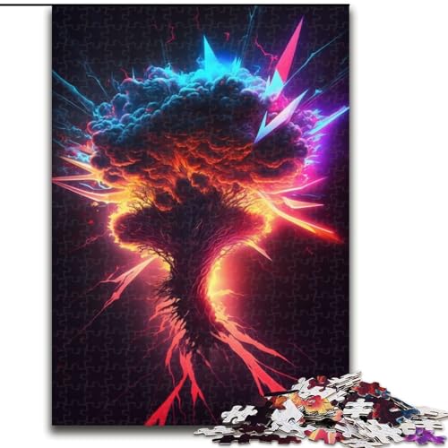 Puzzle 1000 Teile für Erwachsene, Neon Roots Puzzle aus Holz, anspruchsvolles Denkspiel für Teenager, unterhaltsames interaktives Spiel für die ganze Familie, 1000 Teile(50x75cm) von RZFWJL
