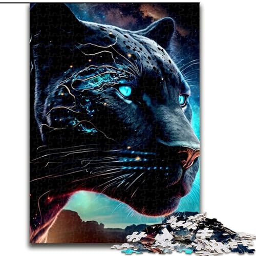 Puzzle 1000 Teile für Erwachsene, Panther-Puzzle aus Pappe, ideal für Büro, Schlafzimmer, Wohnzimmerdekoration, 1000 Teile(26x38cm) von RZFWJL