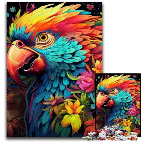 Puzzle 1000 Teile für Erwachsene, Papageien-Puzzles für Erwachsene, Geburtstagsgeschenkidee, anspruchsvolles Denkspiel, 26x38cm/10,23x14,96 Zoll Puzzle 1000 Teile für Erwachsene, Papageien-Puzzles für Erwachsene, Geburtstagsgeschenkidee, anspruchsvolles Denkspiel, 26x38cm/10,23x14,96 Zoll von RZFWJL