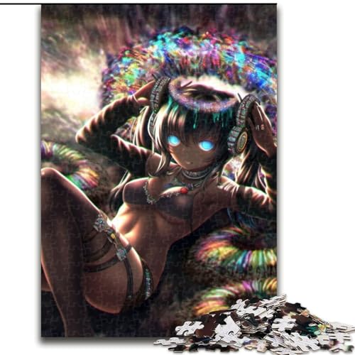 Puzzle 1000 Teile für Erwachsene, Psychedelisches Kunstpuzzle, Familienaktivitätsspiel für Teenager, anspruchsvolles Denkspiel, 50x75cm von RZFWJL
