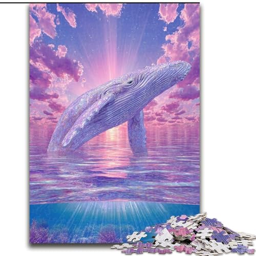 Puzzle 1000 Teile für Erwachsene, Psychedelisches Wal-Puzzle, Spiel für Erwachsene, Geschenk, Familien-Interaktives Spiel, Gehirn-Herausforderung, Geschenk, 50x75cm von RZFWJL