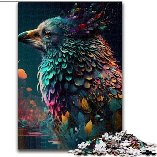 Puzzle 1000 Teile für Erwachsene, Regenbogenvogel-Puzzle, aus Pappe, anspruchsvolles Denkspiel für Teenager, unterhaltsames interaktives Spiel für die ganze Familie, 1000 Teile(26x38cm) von RZFWJL