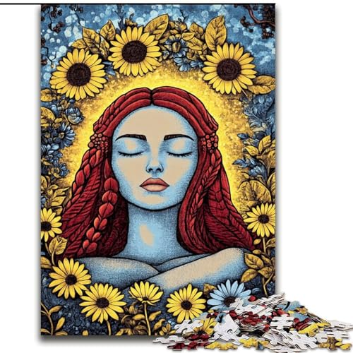 Puzzle 1000 Teile für Erwachsene, Rosengöttin, Lernspielzeug, einzigartige Geburtstags- und Geschenkideen für Kinder ab 14 Jahren (Größe 50x75cm) von RZFWJL