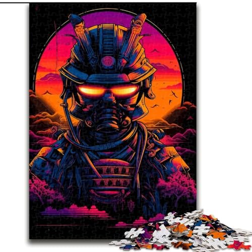 Puzzle 1000 Teile für Erwachsene, Samurai-Puzzle in lebendigen Farben aus Holz, anspruchsvolles Denkspiel für Teenager, Familienspaß, DIY-Geschenk zur Heimdekoration, 1000 Teile(50x75cm) von RZFWJL