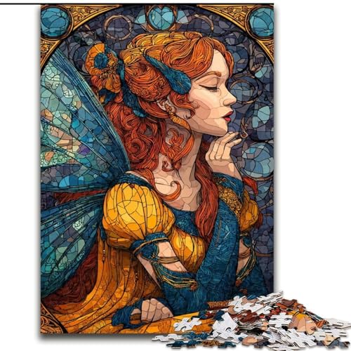 Puzzle 1000 Teile für Erwachsene, Schmetterlingsmädchen, Lernspielzeug, einzigartige Geburtstags- und Geschenkideen für Kinder ab 14 Jahren (Größe 50x75cm) von RZFWJL