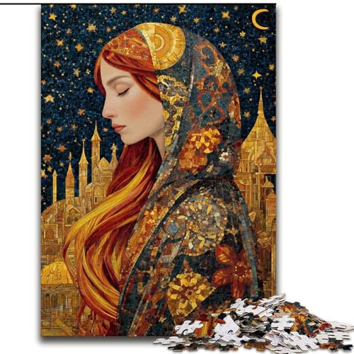 Puzzle 1000 Teile für Erwachsene, Schöne Malerei Frauen, für 14+, anspruchsvolles Spiel als Geschenk für die ganze Familie und Freunde (Größe 50x75cm) von RZFWJL