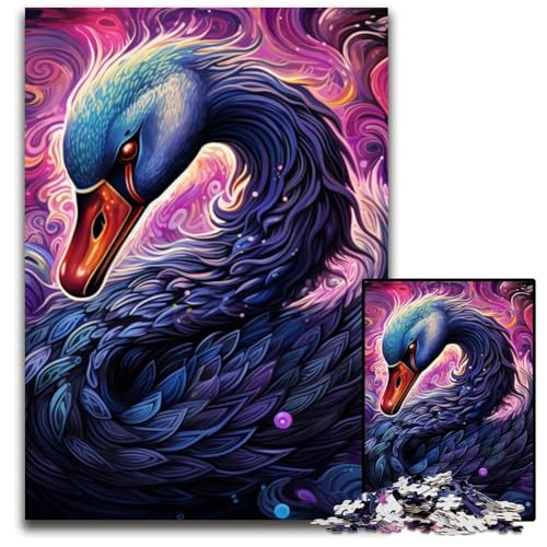 Puzzle 1000 Teile für Erwachsene, Schwarzer Schwan, Holzpuzzle für Erwachsene, perfekt für Familienspaß an Weihnachten, Thanksgiving, Geburtstagen und Ostern, 50x75cm/19,68x29,52 Zoll Puzzle 1000 Teile für Erwachsene, Schwarzer Schwan, Holzpuzzle für Erwachsene, perfekt für Familienspaß an Weihnachten, Thanksgiving, Geburtstagen und Ostern, 50x75cm/19,68x29,52 Zoll von RZFWJL