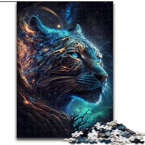 Puzzle 1000 Teile für Erwachsene, Tiger-Puzzle aus Pappe, anspruchsvolles Denkspiel für Teenager, Familienspaß, DIY-Heimdekor-Geschenk, 1000 Stück(26x38cm) von RZFWJL
