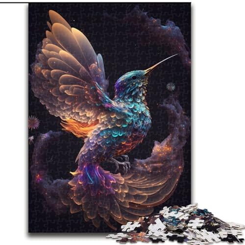 Puzzle 1000 Teile für Erwachsene, Unendliches Kolibri-Puzzle aus Holz, anspruchsvolles Denkspiel für Teenager, unterhaltsames interaktives Spiel für die ganze Familie, 1000 Teile(50x75cm) von RZFWJL