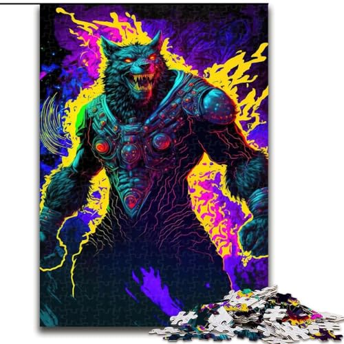 Puzzle 1000 Teile für Erwachsene, Warping Wolf Jigsaw, aus Pappe, perfekt für Teenager und Sammler, ideale Heimdekoration und Reisegeschenk, 1000 Teile(26x38cm) von RZFWJL