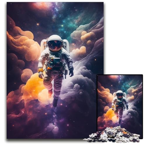 Puzzle 1000 Teile für Erwachsene, Weltraum-Astronauten-Puzzle für Erwachsene, Geschenk für Männer und Frauen, Alltag und besondere Anlässe, 26x38cm/10,23x14,96 Zoll von RZFWJL