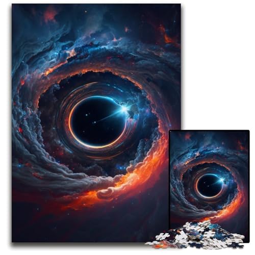 Puzzle 1000 Teile für Erwachsene, Weltraum-Schwarzes Loch, Holzpuzzle, anspruchsvolles DIY-Denkspiel, perfektes Familienspiel oder dekoratives Geschenk, 50x75cm/19,68x29,52 Zoll Puzzle 1000 Teile für Erwachsene, Weltraum-Schwarzes Loch, Holzpuzzle, anspruchsvolles DIY-Denkspiel, perfektes Familienspiel oder dekoratives Geschenk, 50x75cm/19,68x29,52 Zoll von RZFWJL