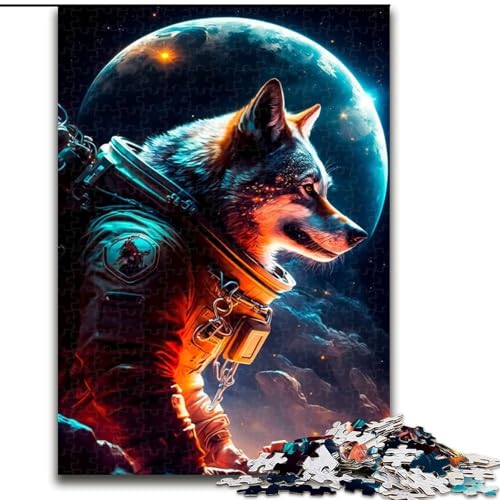Puzzle 1000 Teile für Erwachsene, Wolf-Raumpuzzle aus Pappe, für Teenager und Familienspaß, 1000 Teile(26x38cm) von RZFWJL
