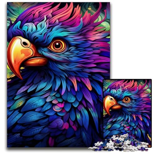Puzzle 1000 Teile für Erwachsene, bunter Papagei, Holzpuzzle, anspruchsvolles DIY-Denkspiel, perfektes Familienspiel oder dekoratives Geschenk, 50x75cm/19,68x29,52 Zoll Puzzle 1000 Teile für Erwachsene, bunter Papagei, Holzpuzzle, anspruchsvolles DIY-Denkspiel, perfektes Familienspiel oder dekoratives Geschenk, 50x75cm/19,68x29,52 Zoll von RZFWJL