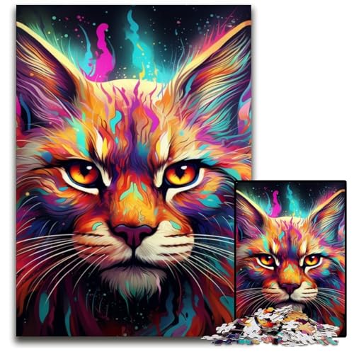 Puzzle 1000 Teile für Erwachsene, buntes Luchs-Holzpuzzle, anspruchsvolles DIY-Denkspiel, perfektes Familienspiel oder dekoratives Geschenk, 50x75cm/19,68x29,52 Zoll Puzzle 1000 Teile für Erwachsene, buntes Luchs-Holzpuzzle, anspruchsvolles DIY-Denkspiel, perfektes Familienspiel oder dekoratives Geschenk, 50x75cm/19,68x29,52 Zoll von RZFWJL