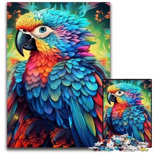 Puzzle 1000 Teile für Erwachsene, farbenfrohes Papageien-Puzzle aus Holz für Erwachsene, perfekt für Familienspaß an Weihnachten, Thanksgiving, Geburtstagen und Ostern, 50x75cm/19,68x29,52 Zoll Puzzle 1000 Teile für Erwachsene, farbenfrohes Papageien-Puzzle aus Holz für Erwachsene, perfekt für Familienspaß an Weihnachten, Thanksgiving, Geburtstagen und Ostern, 50x75cm/19,68x29,52 Zoll von RZFWJL