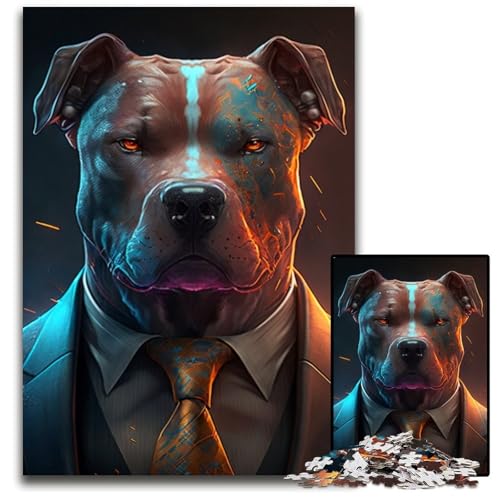 Puzzle 1000 Teile für Erwachsene Boss Dog Puzzles für Erwachsene Geburtstagsgeschenkidee, anspruchsvolles Denkspiel 26x38cm/10,23x14,96 Zoll Puzzle 1000 Teile für Erwachsene Boss Dog Puzzles für Erwachsene Geburtstagsgeschenkidee, anspruchsvolles Denkspiel 26x38cm/10,23x14,96 Zoll von RZFWJL