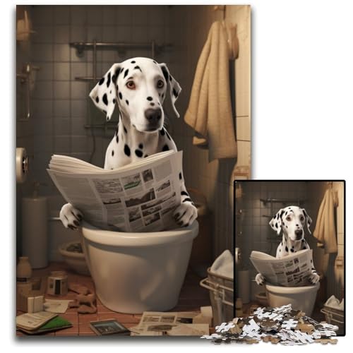 Puzzle 1000 Teile für Erwachsene Dalmatiner liest Zeitung Puzzles für Erwachsene Geburtstagsgeschenkidee, anspruchsvolles Denkspiel 26x38cm/10,23x14,96 Zoll Puzzle 1000 Teile für Erwachsene Dalmatiner liest Zeitung Puzzles für Erwachsene Geburtstagsgeschenkidee, anspruchsvolles Denkspiel 26x38cm/10,23x14,96 Zoll von RZFWJL