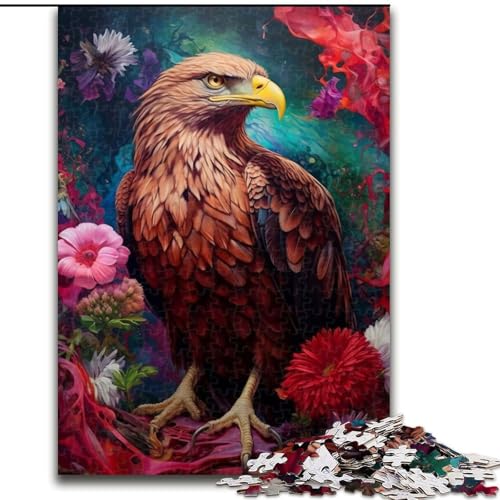 Puzzle 1000 Teile für Erwachsene Der Adler und der Garten aus Pappe, interaktives Familienspiel, DIY-Heimdekoration, Gehirn-Herausforderung, Geschenk, 1000 Teile(26x38cm) von RZFWJL