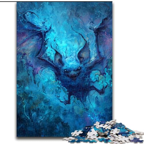 Puzzle 1000 Teile für Erwachsene Fantasy-Fledermaus, für 14+, anspruchsvolles Spiel als Geschenk für die ganze Familie und Freunde (Größe 26x38cm) von RZFWJL