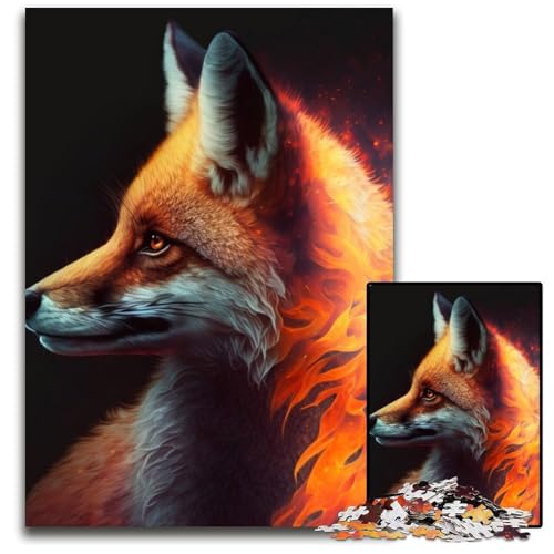 Puzzle 1000 Teile für Erwachsene Fantasy Fox Puzzles für Erwachsene Geburtstagsgeschenkidee, anspruchsvolles Denkspiel 26x38cm/10,23x14,96 Zoll Puzzle 1000 Teile für Erwachsene Fantasy Fox Puzzles für Erwachsene Geburtstagsgeschenkidee, anspruchsvolles Denkspiel 26x38cm/10,23x14,96 Zoll von RZFWJL
