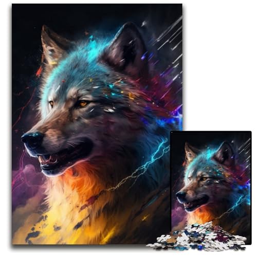 Puzzle 1000 Teile für Erwachsene Fantasy Wolf Puzzles für Erwachsene Geburtstagsgeschenkidee, anspruchsvolles Denkspiel 26x38cm/10,23x14,96 Zoll Puzzle 1000 Teile für Erwachsene Fantasy Wolf Puzzles für Erwachsene Geburtstagsgeschenkidee, anspruchsvolles Denkspiel 26x38cm/10,23x14,96 Zoll von RZFWJL