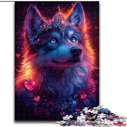 Puzzle 1000 Teile für Erwachsene Galaxy Wolf Puzzle Spiel für Erwachsene Geschenk Familieninteraktives Spiel Gehirnherausforderung Geschenk 50X75CM von RZFWJL
