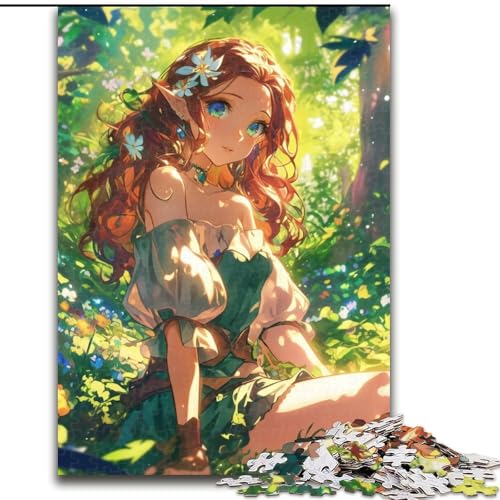 Puzzle 1000 Teile für Erwachsene Japanisches Anime-Mädchen-Puzzle Spiel für Erwachsene Geschenk Familieninteraktives Spiel Gehirnherausforderung Geschenk 50X75CM von RZFWJL