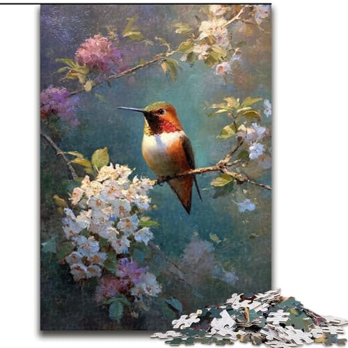 Puzzle 1000 Teile für Erwachsene Kolibri-Puzzle Spiel für Erwachsene Geschenk Familieninteraktives Spiel Gehirnherausforderung Geschenk 50X75CM von RZFWJL