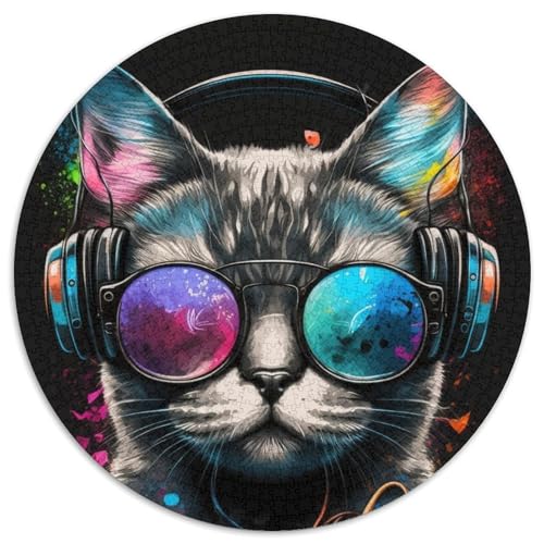 Puzzle 1000 Teile für Erwachsene Kopfhörer Katze Unmögliches Puzzle für Erwachsene Hochschwieriges Denkspiel für Teenager 67,5 x 67,5 cm Puzzle 1000 Teile für Erwachsene Kopfhörer Katze Unmögliches Puzzle für Erwachsene Hochschwieriges Denkspiel für Teenager 67,5 x 67,5 cm von RZFWJL