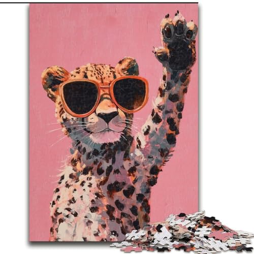 Puzzle 1000 Teile für Erwachsene Leopard, für 14+ Anspruchsvolles Spiel als Geschenk für die ganze Familie und Freunde (Größe 50x75cm) von RZFWJL