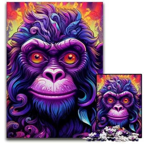 Puzzle 1000 Teile für Erwachsene Lila AFFE Puzzles für Erwachsene Geburtstagsgeschenkidee, Herausforderndes Denkspiel 50x75cm/19,68x29,52 Zoll Puzzle 1000 Teile für Erwachsene Lila AFFE Puzzles für Erwachsene Geburtstagsgeschenkidee, Herausforderndes Denkspiel 50x75cm/19,68x29,52 Zoll von RZFWJL