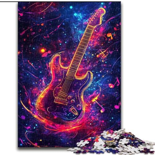 Puzzle 1000 Teile für Erwachsene Magisches Gitarrenpuzzle Spiel für Erwachsene Geschenk Familieninteraktives Spiel Gehirnherausforderung Geschenk 50X75CM von RZFWJL