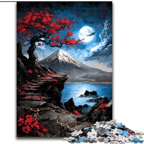Puzzle 1000 Teile für Erwachsene Magisches Mount Fuji Puzzle Spiel für Erwachsene Geschenk Familieninteraktives Spiel Gehirnherausforderung Geschenk 50X75CM von RZFWJL