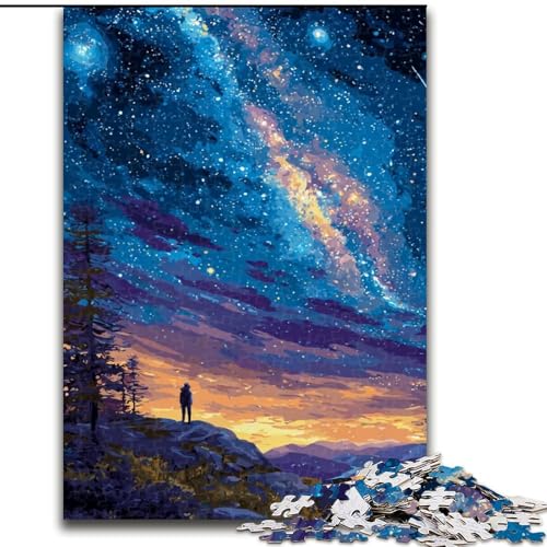 Puzzle 1000 Teile für Erwachsene Nachthimmel-Puzzle Familienaktivitätsspiel für Teenager, anspruchsvolles Denkspiel 50X75CM von RZFWJL