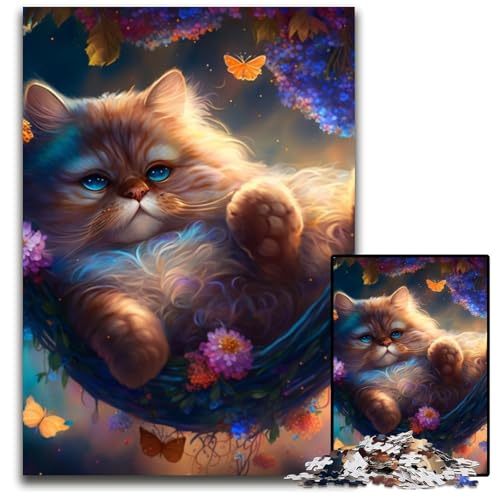 Puzzle 1000 Teile für Erwachsene Schöne Perserkatze Puzzles für Erwachsene Geburtstagsgeschenkidee, Herausforderndes Denkspiel 26x38cm/10,23x14,96 Zoll Puzzle 1000 Teile für Erwachsene Schöne Perserkatze Puzzles für Erwachsene Geburtstagsgeschenkidee, Herausforderndes Denkspiel 26x38cm/10,23x14,96 Zoll von RZFWJL