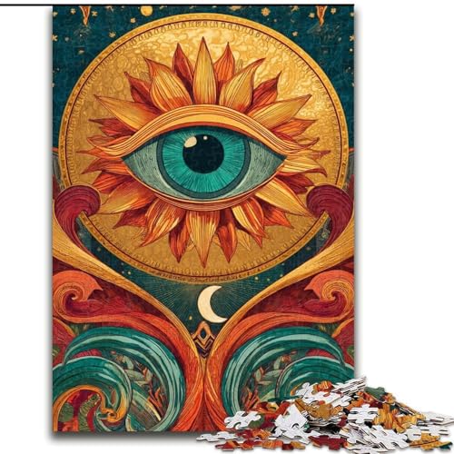 Puzzle 1000 Teile für Erwachsene Traumauge, für 14+ Anspruchsvolles Spiel als Geschenk für die ganze Familie und Freunde (Größe 26x38cm) von RZFWJL