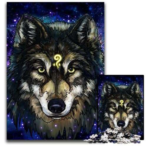 Puzzle 1000 Teile für Erwachsene Wolfspuzzles für Erwachsene Geburtstagsgeschenkidee, anspruchsvolles Denkspiel 26x38cm/10,23x14,96 Zoll Puzzle 1000 Teile für Erwachsene Wolfspuzzles für Erwachsene Geburtstagsgeschenkidee, anspruchsvolles Denkspiel 26x38cm/10,23x14,96 Zoll von RZFWJL