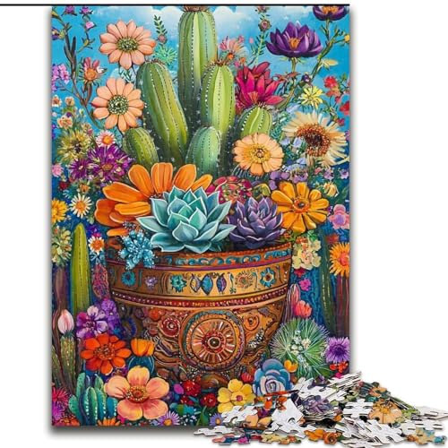 Puzzle 1000 Teile für Teenager, Geschenke, Blumenkunst, für Kinder ab 14 Jahren, Heimdekoration als Geschenk für die ganze Familie und Freunde (Größe 50x75cm) von RZFWJL