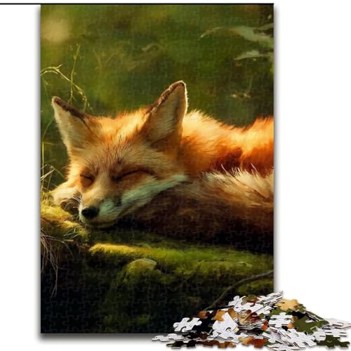 Puzzle 1000 Teile für Teenager-Geschenke, Waldfuchs, für Kinder ab 14 Jahren, Heimdekoration als Geschenk für die ganze Familie und Freunde (Größe 26x38cm) von RZFWJL