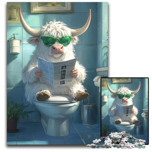 Puzzle für 1000 Teile, Yak Go Toilet, schwierige Puzzles für Erwachsene, ideal für Liebhaber, perfektes Weihnachts-, Neujahrs- und Valentinstagsgeschenk, 26x38cm/10,23x14,96 Zoll Puzzle für 1000 Teile, Yak Go Toilet, schwierige Puzzles für Erwachsene, ideal für Liebhaber, perfektes Weihnachts-, Neujahrs- und Valentinstagsgeschenk, 26x38cm/10,23x14,96 Zoll von RZFWJL