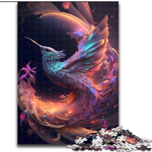 Puzzle für Erwachsene, 1000 Kolibri-der-Zeit-Puzzles aus Pappe, Geschenkidee zum Geburtstag, anspruchsvolles Denkspiel, 1000 Teile(26x38cm) von RZFWJL