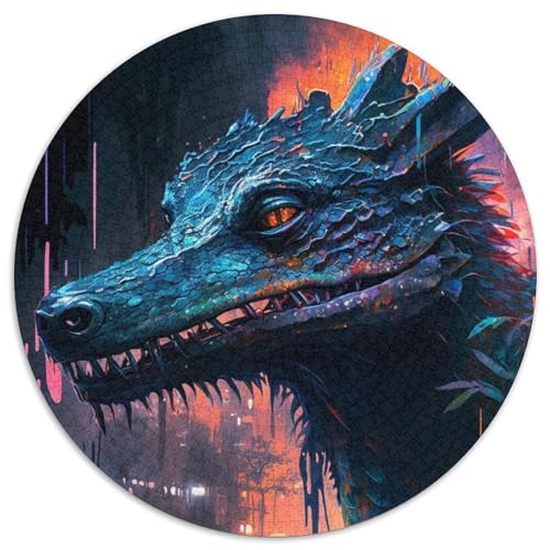 Puzzle für Erwachsene, 1000 Krokodil-Malpuzzles für Erwachsene, Eltern, Partner, Freunde – ab 14 Jahren, 67,5 x 67,5 cm von RZFWJL